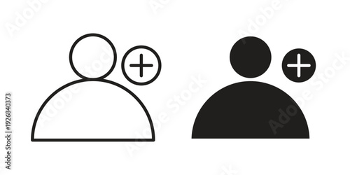 Add a new user icon. Perfect for app and web interfaces, marketing, etc.