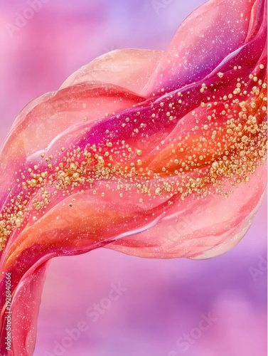 Abstract wave pink gold glitter fluid motion dreamy shimmer abstract wave of pink and gold glitter fluid motion dreamy shimmer