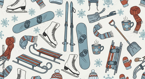 Winter Sports Equipment and Accessories Collection.
