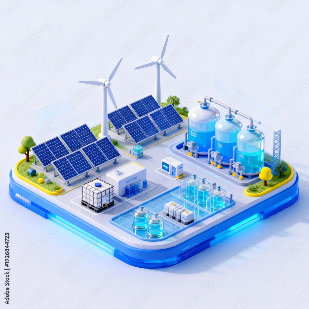 Fototapeta premium RenewableEnergyPlant