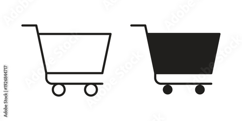 Cart icon. Perfect for app and web interfaces, marketing, etc.