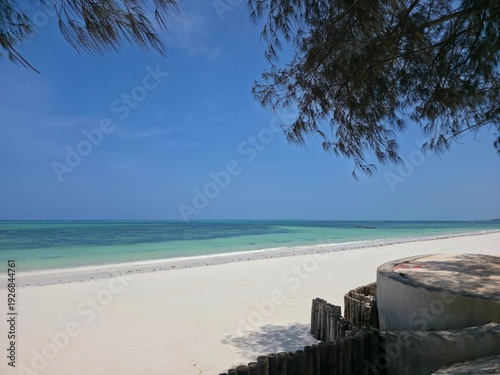 Zanzibar beach, blue ocean