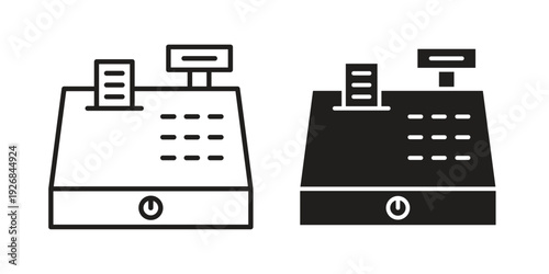 Cash register icon. Perfect for app and web interfaces, marketing, etc.