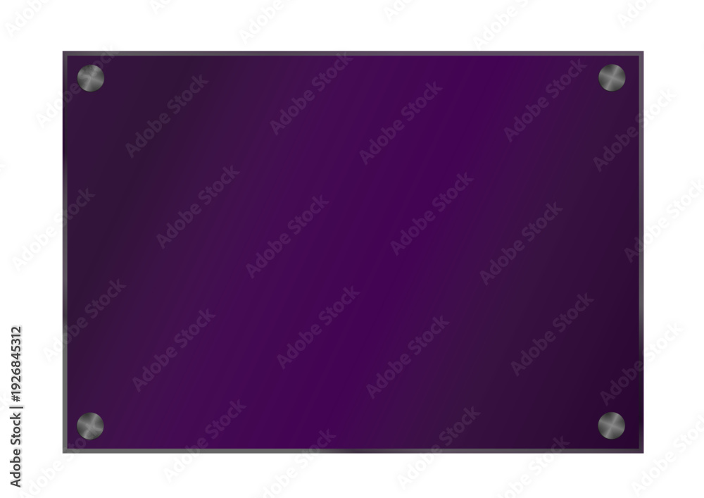 Obraz premium Plaque de verre rectangulaire violette