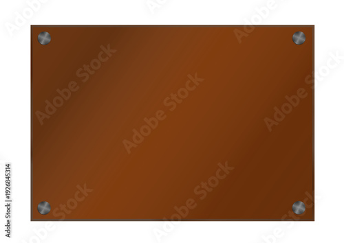 Plaque de verre rectangulaire orange