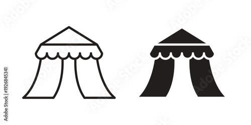 Circus tent icon. Perfect for app and web interfaces, marketing, etc.