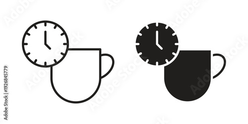 Coffee time icon. Perfect for app and web interfaces, marketing, etc.