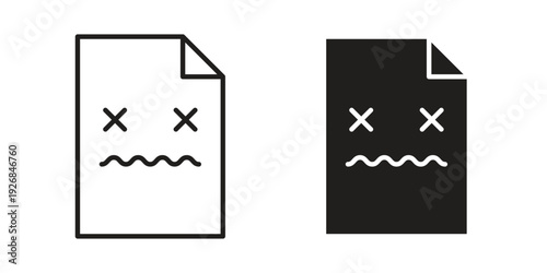 Corrupted file icon. Perfect for app and web interfaces, marketing, etc.