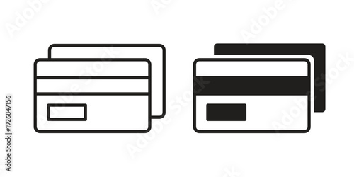 Credit card icon. Perfect for app and web interfaces, marketing, etc.