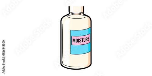 A container labeled moisturizer for skincare or cosmetic use