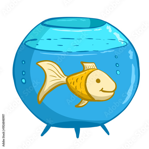 goldfish in a glass