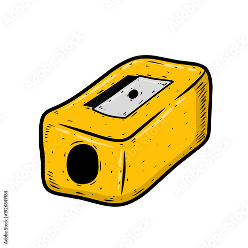 yellow pencil sharpener