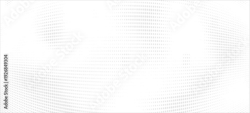 Halftone gradient. Faded stochastic dotwork texture. Random grunge noise background. Black dots, speckles or particles wallpaper. Halftone vector monochrome backdrop
