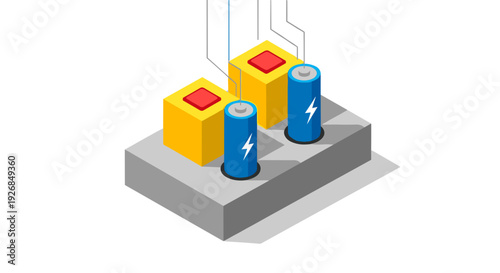 Electronic Components on Gray Platform.