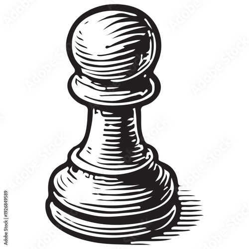 Classic Chess Pawn Vector Illustration for Board Games