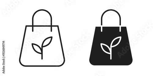 Eco bag icon. Perfect for app and web interfaces, marketing, etc.