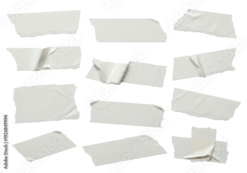 Wallpaper Mural Collection of various torn and crumpled paper fragments on a white background. Torontodigital.ca