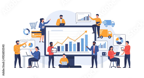 Business Analytics Team Optimizing Growth: Digital Data Strategy, Sales, Marketing & Logistics