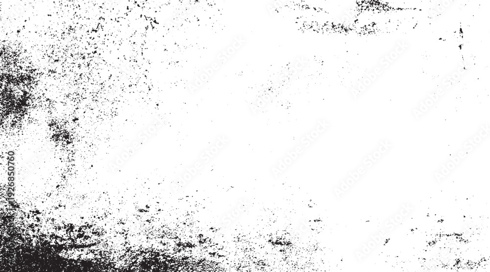 Obraz premium Grunge texture vector overlay png. Distressed black and white graphic background with dust, speckles, and noise effect for vintage Cracks noise dust dot distress grainy grungy effect, vector design 