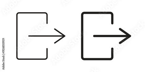 Exit icon. Perfect for app and web interfaces, marketing, etc.
