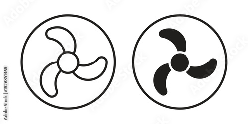 Fan icon. Perfect for app and web interfaces, marketing, etc.