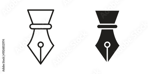 Fountain pen icon. Perfect for app and web interfaces, marketing, etc.