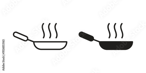 Frying pan icon. Perfect for app and web interfaces, marketing, etc.
