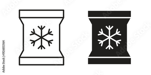Frozen food bag icon. Perfect for app and web interfaces, marketing, etc.