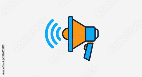 Megaphone Icon Loudspeaker Graphic Design Element.