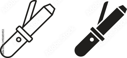 Hair curler icon. Perfect for app and web interfaces, marketing, etc.