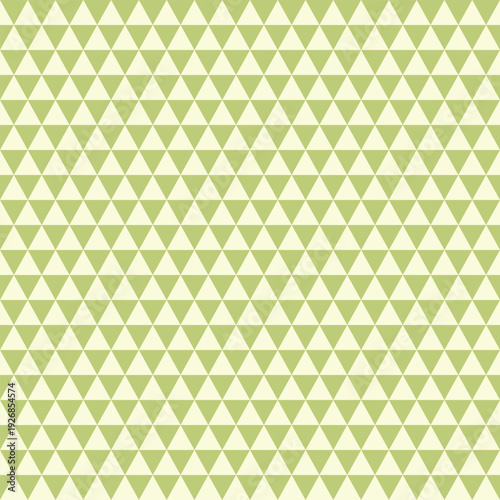 Seamless ivory and soft green geometric triangle pattern. Modern repeating background for wallpaper, packaging, textile, branding, and web design.