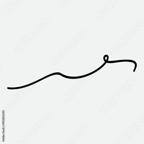 Calligraphy collection of wavy swoosh. Hand drawn swash, emphasis, line shape. Typographic extension simple stroke underline decoration for text, logo. Minimalist letter tail isolated element