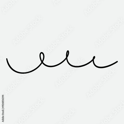 Calligraphy collection of wavy swoosh. Hand drawn swash, emphasis, line shape. Typographic extension simple stroke underline decoration for text, logo. Minimalist letter tail isolated element