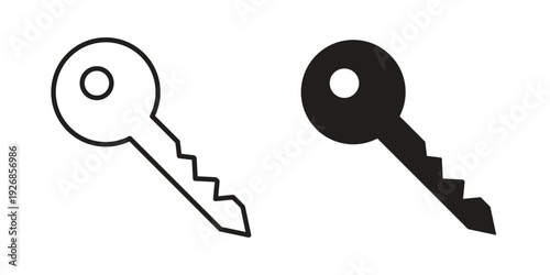 key icon. Perfect for app and web interfaces, marketing, etc.