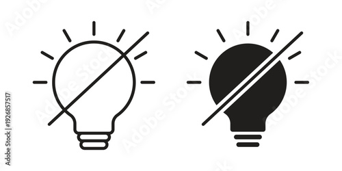 Light off icon. Perfect for app and web interfaces, marketing, etc.