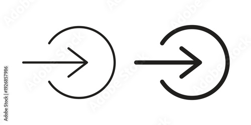 Login icon. Perfect for app and web interfaces, marketing, etc.