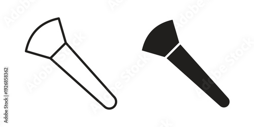 Makeup brush icon. Perfect for app and web interfaces, marketing, etc.