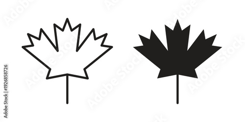 Maple leaf icon. Perfect for app and web interfaces, marketing, etc.