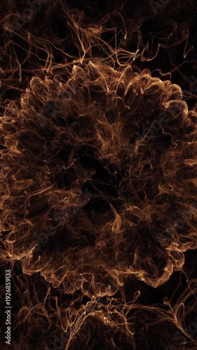 Golden Particle Space Explosion Vertical Social Media