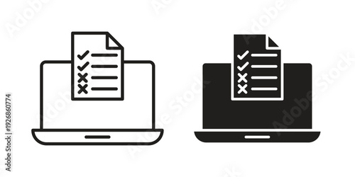 Online exam test icon. Perfect for app and web interfaces, marketing, etc.