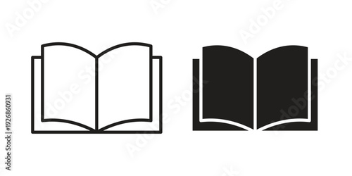 open book icon. Perfect for app and web interfaces, marketing, etc.
