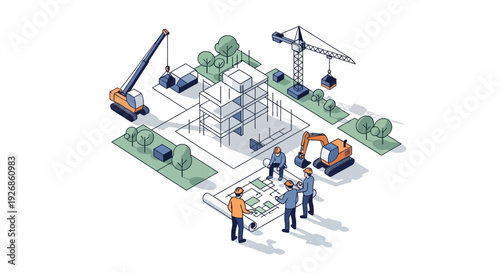 Construction Site Planning and Development Process.