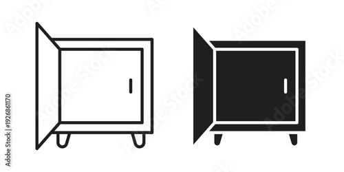 Open safe icon. Perfect for app and web interfaces, marketing, etc.