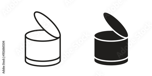 Open tin can icon. Perfect for app and web interfaces, marketing, etc.