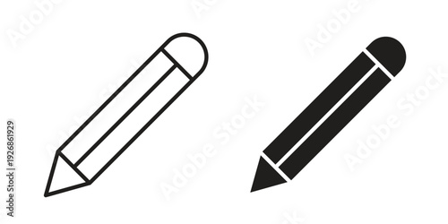 Pencil icon. Perfect for app and web interfaces, marketing, etc.