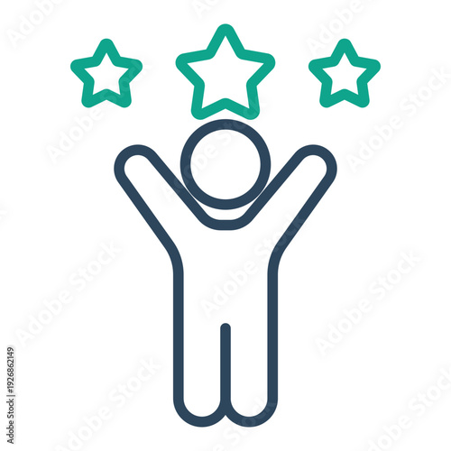 Success icon. Line icon style. Icon related to winner. success elements vector illustration. Transparent background