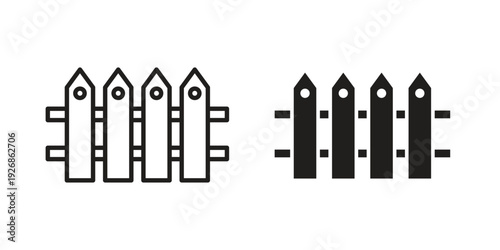 Plank fence icon. Perfect for app and web interfaces, marketing, etc.