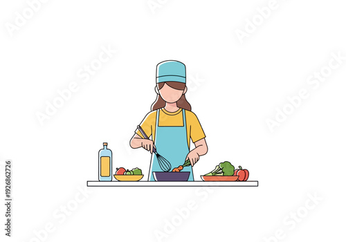 Person preparing healthy meal in kitchen with fresh ingredients healthy cooking and recipe concept
