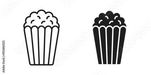 Popcorn icon. Perfect for app and web interfaces, marketing, etc.