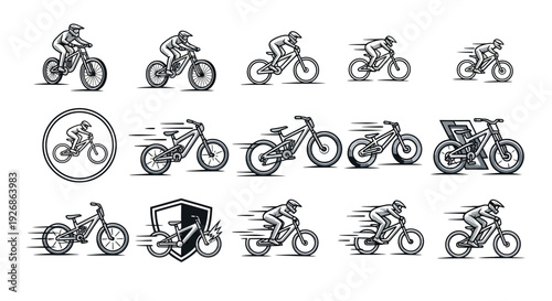 Motorcycle Illustrations in Motion.